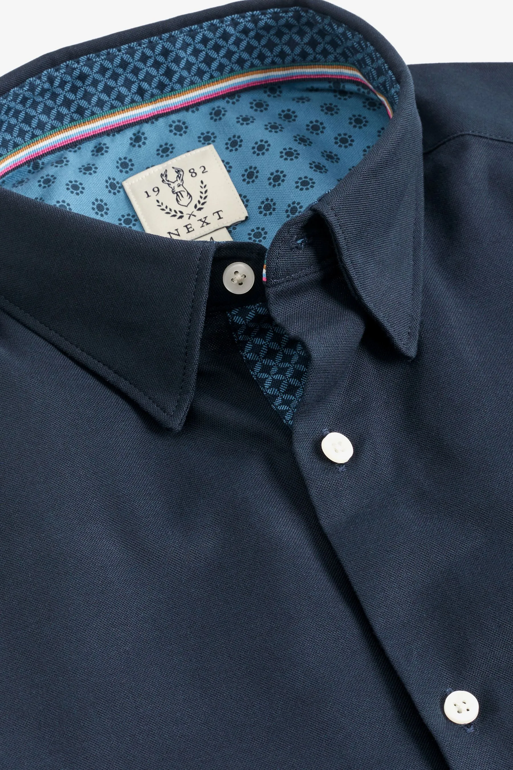 Vestibilità slim  Stretch Oxford Maniche corte Shirt    